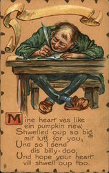 Mine Heart vas Like ein Pumpkin New, Shwelled oup so big mit Luff for you; Comic, Funny Postcard Postcard