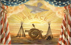 Peace With Dove and Canon, Memorial Day Souvenir Postcard Postcard