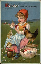 Easter May it be Blithesome With Children Postcard Postcard