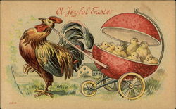 A Joyful Easter With Chicks Postcard Postcard