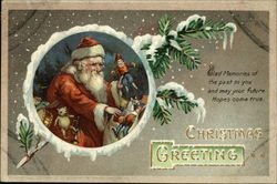 Christmas Greeting Santa Claus Postcard Postcard