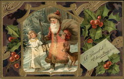 A Peaceful Christmas Santa Claus Postcard Postcard