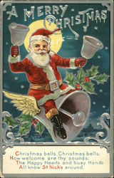 A Merry Christmas Santa Claus Postcard Postcard