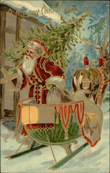 A Merry Christmas Santa Claus Postcard Postcard