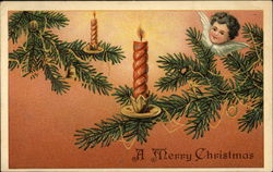 A Merry Christmas Angels Postcard Postcard