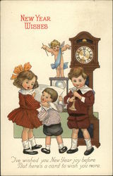 New Year Wishes Children Postcard Postcard