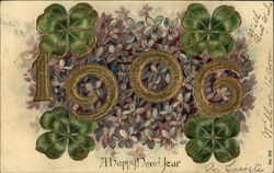 1906, A Happy New Year Year Dates Postcard Postcard