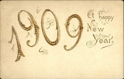 1909, A Happy New Year Postcard