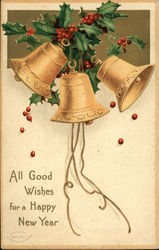 All Good Wishes for a Happy New Year New Year's Postcard Postcard