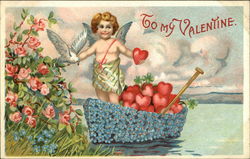 To My Valentine Cupid Postcard Postcard