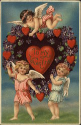 To My Valentine Cupid Postcard Postcard