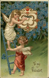 To My Valentine Cupid Postcard Postcard