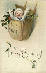 Hurrah for a Merry Christmas! Children Postcard Postcard