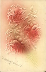 Pink Roses Airbrushed Postcard Postcard