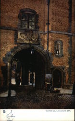 Gateway, Lincoln's Inn Art Postcard Postcard