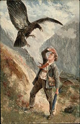 The Terror of the Alps Birds Postcard Postcard