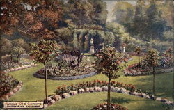 Famous Old Gardens , Compton Place, Eastbourne Postcard