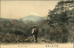 View of Mount Fuji from Ubago Japan Postcard Postcard