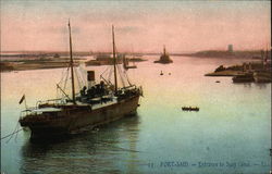 Entrance to Suez Canal Postcard