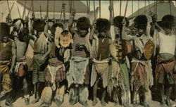 Men in Tribal Costumes South Africa Postcard Postcard