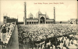 Juma Masjid - Last Friday Prayer Delhi, India Postcard Postcard