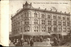 The United Service Hotel Christchurch, New Zealand Postcard Postcard