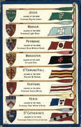 Flags and Coats-of-Arms for Oxford Colleges Postcard Postcard