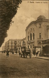 Théâtre et Casino Tunis, Tunisia Africa Postcard Postcard