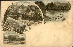 Greetings from Darmstadt Germany Postcard Postcard