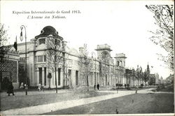 Exposition Internationale de Gand 1913 - L'Avenue des Nations Postcard Postcard