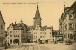 Innerer Lauferplatz mit Lauferschlagturm Nuremberg, Germany Postcard Postcard