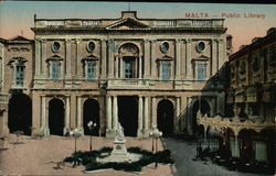 Public Library Valletta, Malta Postcard Postcard