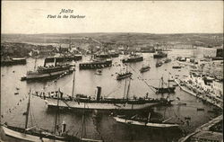 Malta - Fleet in the Harbour Valletta, Malta Postcard Postcard