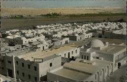 View of Town and Desert Postcard