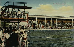 Sea Bathing Lake Postcard