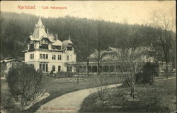 Cafe Kaiserpark Karlsbad, Austria Postcard Postcard