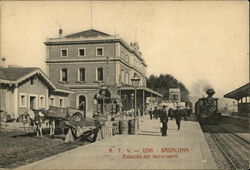 Estacion del Ferro-Carril Badalona, Spain Postcard Postcard