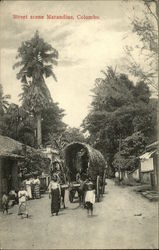 Street Scene in Maradine Colombo, Sri Lanka Southeast Asia Postcard Postcard