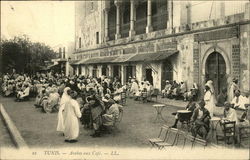 22 - Tunis. - Arabes aux Café. - LL Postcard