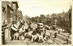 Princes Street from West End Edinburgh, Scotland Postcard Postcard