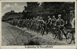 German Nazi Bicycle Troops Postcard