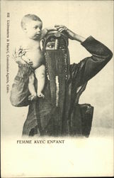 Femme Avec Enfant Egypt Africa Postcard Postcard