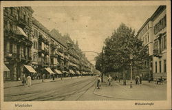 Wilhelmstrasse Wiesbaden, Germany Postcard Postcard