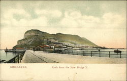 Rock from the New Bridge Gibraltar, Gibraltar Spain Postcard Postcard