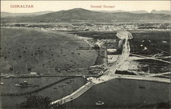 Neutral Ground Gibraltar, Gibraltar Spain Postcard Postcard