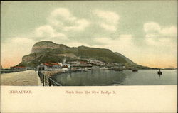 Rock from the New Bridge S Gibraltar, Gibraltar Spain Postcard Postcard