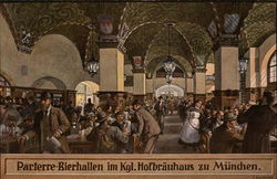 Parterre-Bierhallen im Kgl. Hofbrauhaus Munich, Germany Postcard Postcard