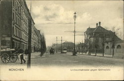 Lindwurmstrasse gegen Gotheplatz Munich, Germany Postcard Postcard