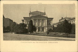 Conzerthaus und Universitats Bibliothek Leipzig, Germany Postcard Postcard