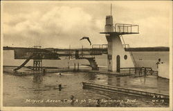 The High Dive, Swimming Pool Milford Haven, Wales Postcard Postcard